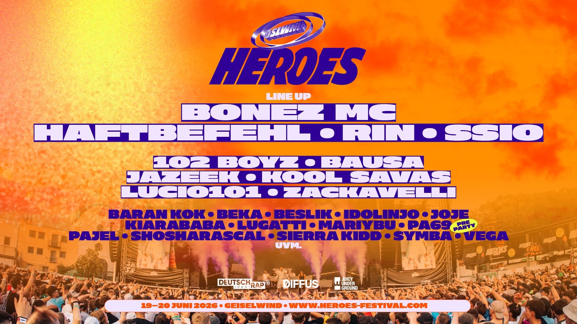 Heroes Festival Geiselwind 2026 Banner