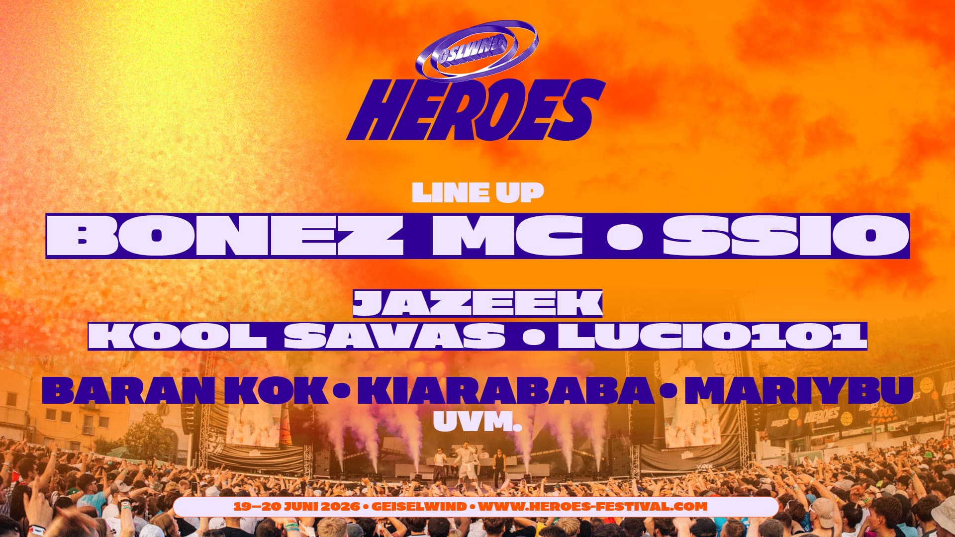 Heroes Festival Geiselwind 2026 Banner