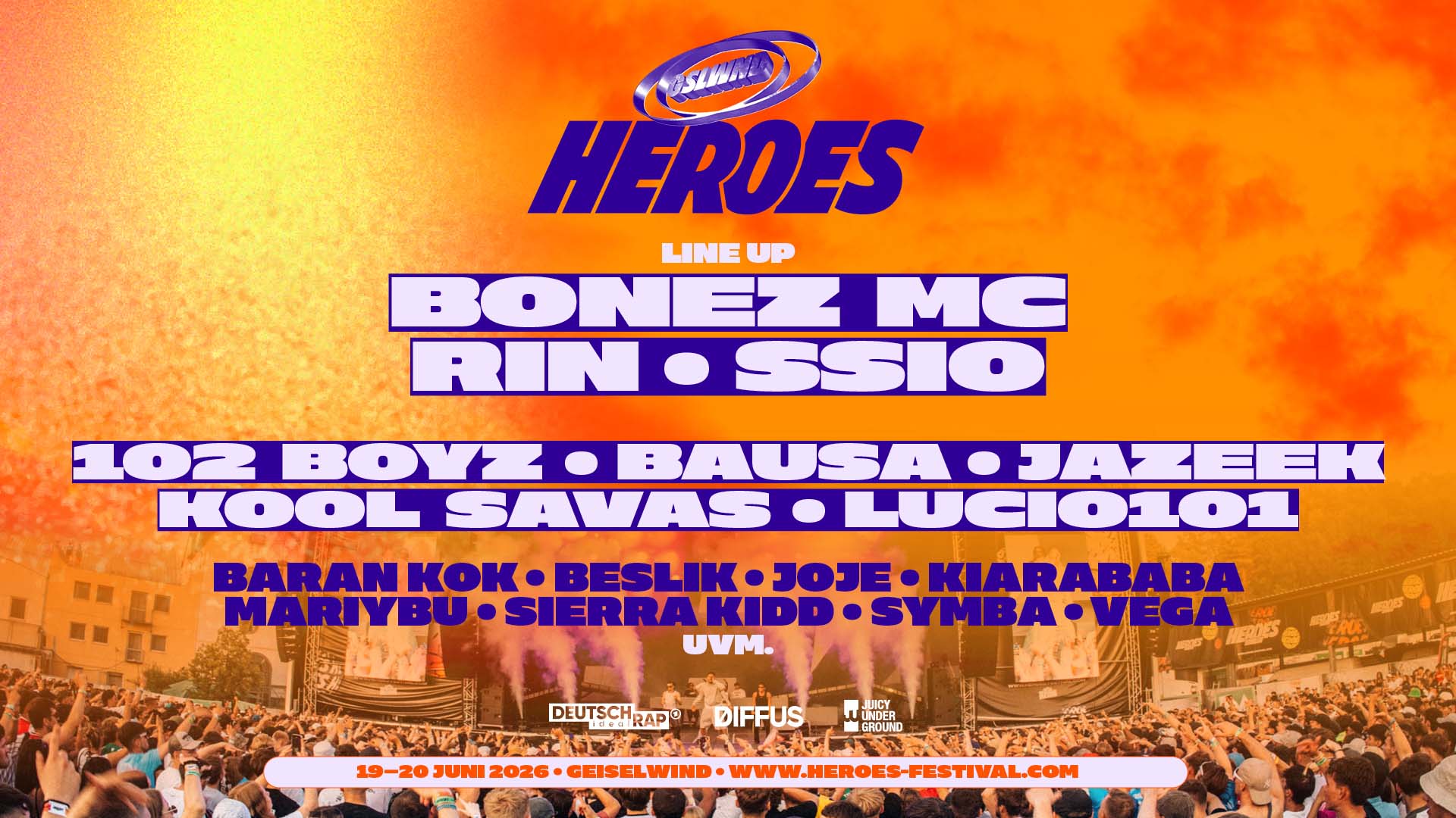 Heroes Festival Geiselwind 2026 Banner